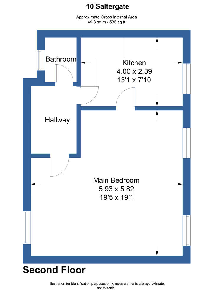 Floorplan 1 for10 Saltergate, Chesterfield
