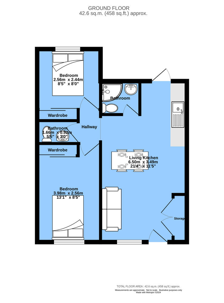 Floorplan 1 forThe Corner House, 18A- 18C, Wharf Lane, Chesterfield