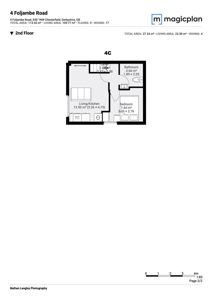 Floorplan 1 for4 ABC Foljambe Road, Chesterfield